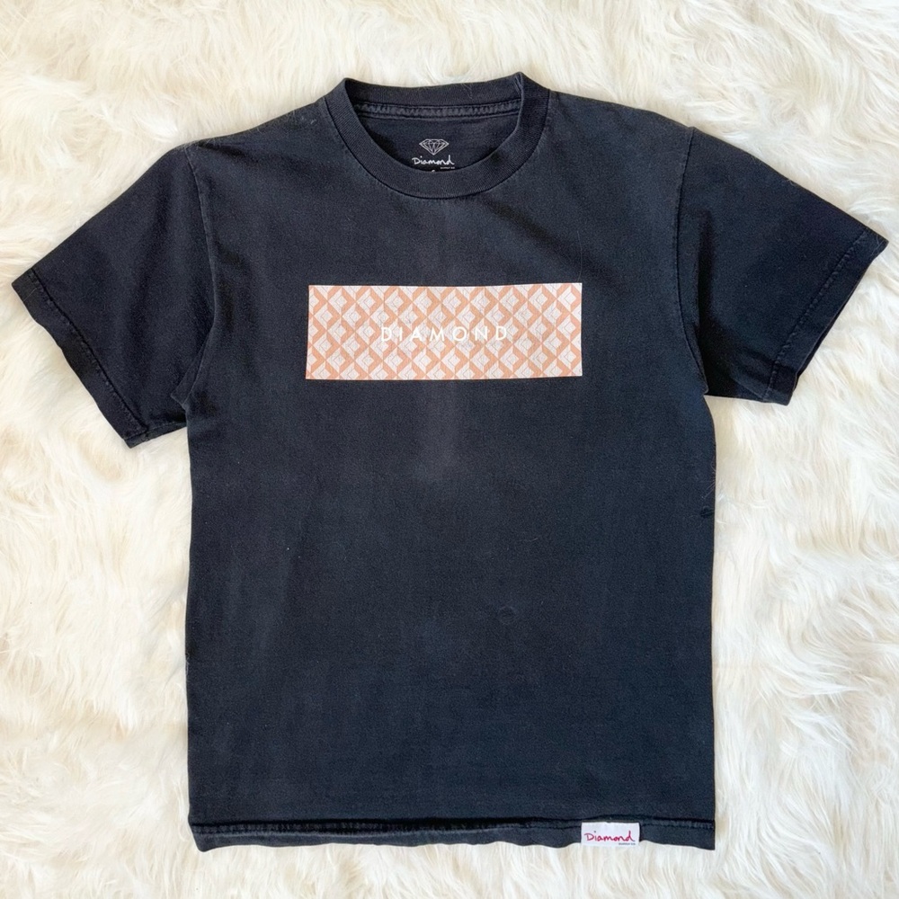 Diamond, Vintage Graphic Black T-shirt